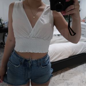 White crop top